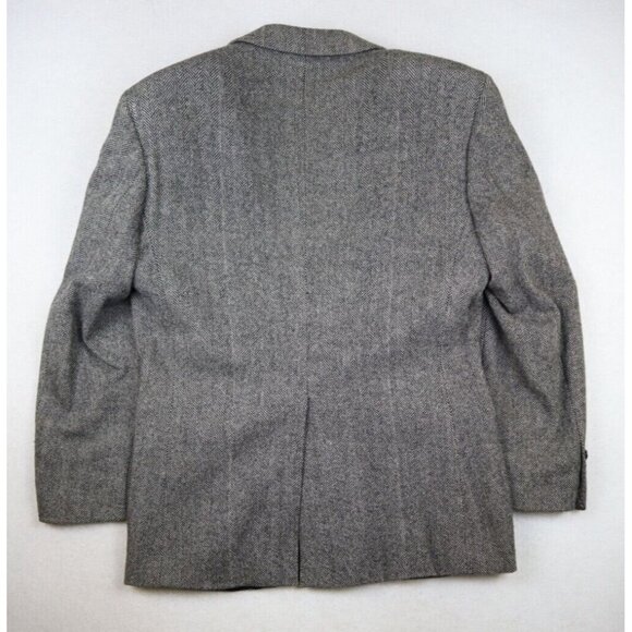 HILL & ARCHER - WOMEN'S BEIGE & BLACK HERRINGBONE BLAZER JACKET SPORT COAT - 40R - Picture 8 of 9